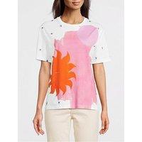 Ps Paul Smith Large Floral Sun T-Shirt - White