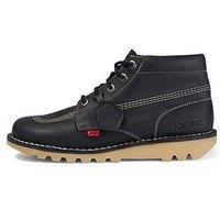 Kickers Men'S Kick Hi Leather Lace Up Boot - Black