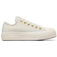 Converse Womens Lift Stitch Sich Ox Trainers - Off White