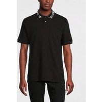 Versace Jeans Couture Tribal Collar Regular Fit Polo Shirt - Black