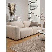 Michelle Keegan Home Cortes 4 Seater Fabric Sofa - Natural