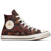 Converse Womens Festival Leopard Print High Tops Trainers - Brown