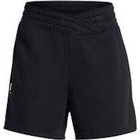 Under Armour Womens Rival Terry Shorts - Black/White