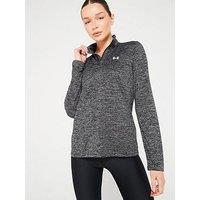 Under Armour Womens Training Tech 1/2 Zip - Twist - Black/White