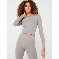 Under Armour Womens Training Seamless Long Sleeve Top - Grey/White