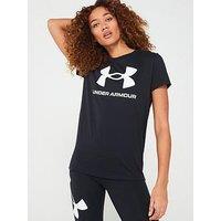 Under Armour Women'S Training Sportstyle Logo T-Shirt - Black/White