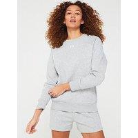 Under Armour Womens Rival Fleece Crew Sweat - Grey/White