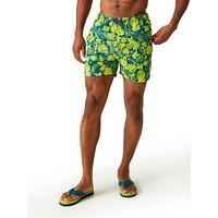 Regatta Mens Loras Swim Short - Blue Multi Print