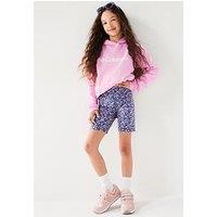 Columbia Youth Girls Hike 1/2 Tights - Navy Multi