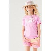 Columbia Youth Girls Fork Stream Short Sleeve Graphic Shirt - Pink