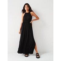 Everyday Racer Strap Sleeveless Beach Midaxi Dress - Black