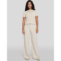 7 For All Mankind Linen Wide Leg Jeans
