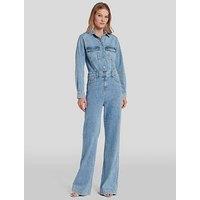 7 For All Mankind Luxe Light Wash Jumpsuit