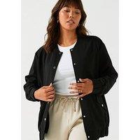 V By Very Curve Stretch Bomber Jacket - Black