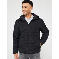 Everyday Lightweight Padded Hood Jacket - Black