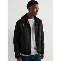 Very Man Faux Shearling Jacket - Black