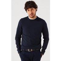 Everyday Cotton Rich Crew Neck Knitted Jumper - Navy