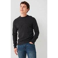 Everyday Cotton Rich Crew Neck Knitted Jumper - Charcoal