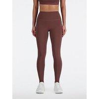 New Balance Womens Running Sleek 27 Inch High Rise Legging - Brown