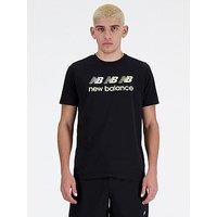 New Balance Mens Training Heathertech Graphic T-Shirt - Black