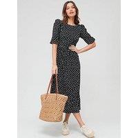 V By Very Heart Print Jersey Day Dress