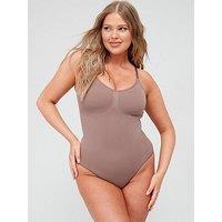 Everybody Shape Enhancing Seamless Bodysuit- Strong Control Xxs-Xs - Brown