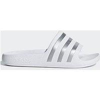 Adidas Sportswear Kids Unisex Adilette Aqua Sliders - White/Silver