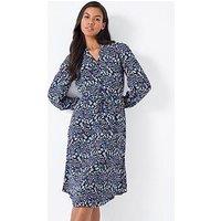 Crew Clothing Kimberley Tie Waist Dress - Navy
