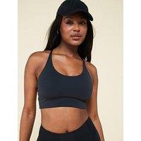 Girlfriend Collective Women'S Training Float Cleo Halter Bra - Black