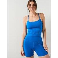 Girlfriend Collective Women'S Training Float Willa Strappy Tank - Blue