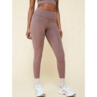 Girlfriend Collective Women'S Training Compressive High-Rise 7/8 Leggings - Brown