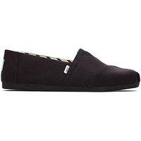 Toms Men'S Alpargata Cotton Canvas Slip-On Espadrille - Black