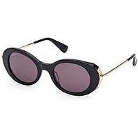 Max Mara Shiny Round Sunglasses - Black