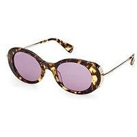 Max Mara Blonde Havana Round Sunglasses