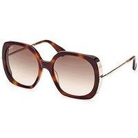 Max Mara Dark Havana Butterfly Sunglasses