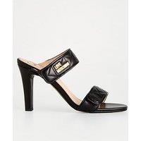 Love Moschino Quilted Heeled Mules - Black