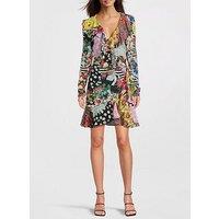 M05Ch1N0 Jeans Archive Print Wrap Dress - Multi