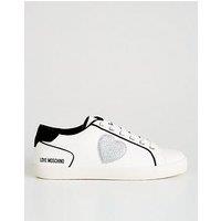 Love Moschino Glitter Heart Sneakers - White