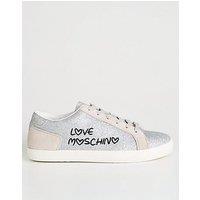 Love Moschino All Over Glitter Sneakers - Silver
