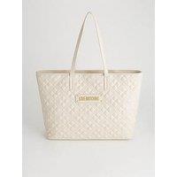 Love Moschino Quilted Pu Tote Bag