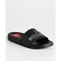 Love Moschino Logo Sliders - Black