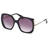 Max Mara Shiny Black Butterfly Sunglasses