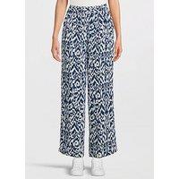 Jdy Printed Wide Leg Trouser - Blue