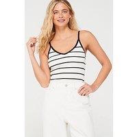 Jjxx Stripe Vest Top - White/Black