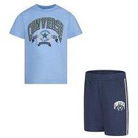 Converse Kids Boys Retro Club T-Shirt And Shorts Set - Navy