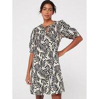 Jdy Printed Mini Dress - Beige