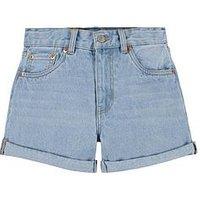 Levi'S Girls Mini Mom Denim Short With Roll Cuff - Light Wash