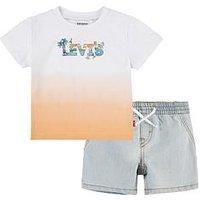 Levi'S Baby Boys Beach Logo Tee & Short Set - `Bright White