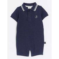 River Island Baby Baby Boys Polo All In One - Navy