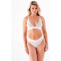 Lemonade The Diamond Lace Bralette - White